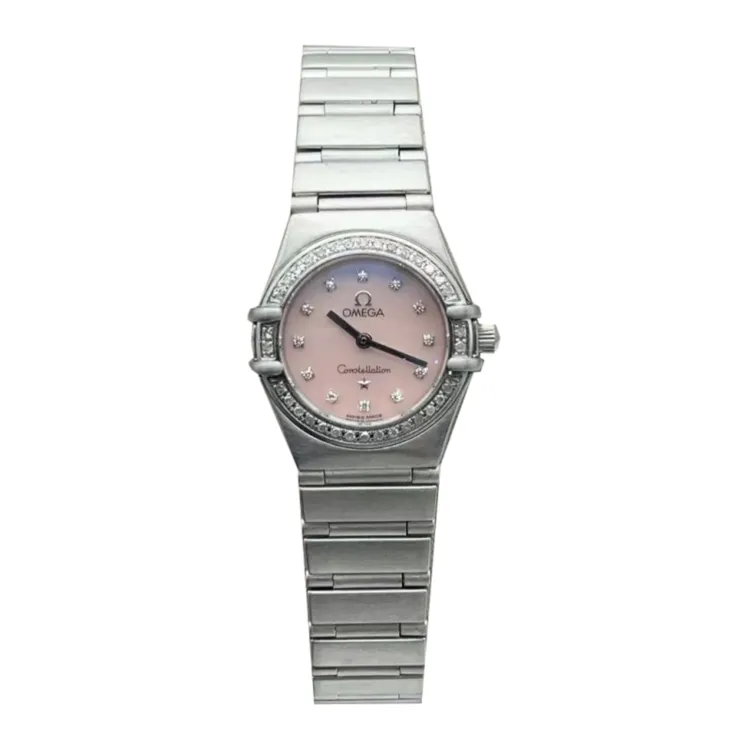 95新 Omega/欧米茄 22.5mm 欧米茄星座 时尚后镶钻石英女士腕表