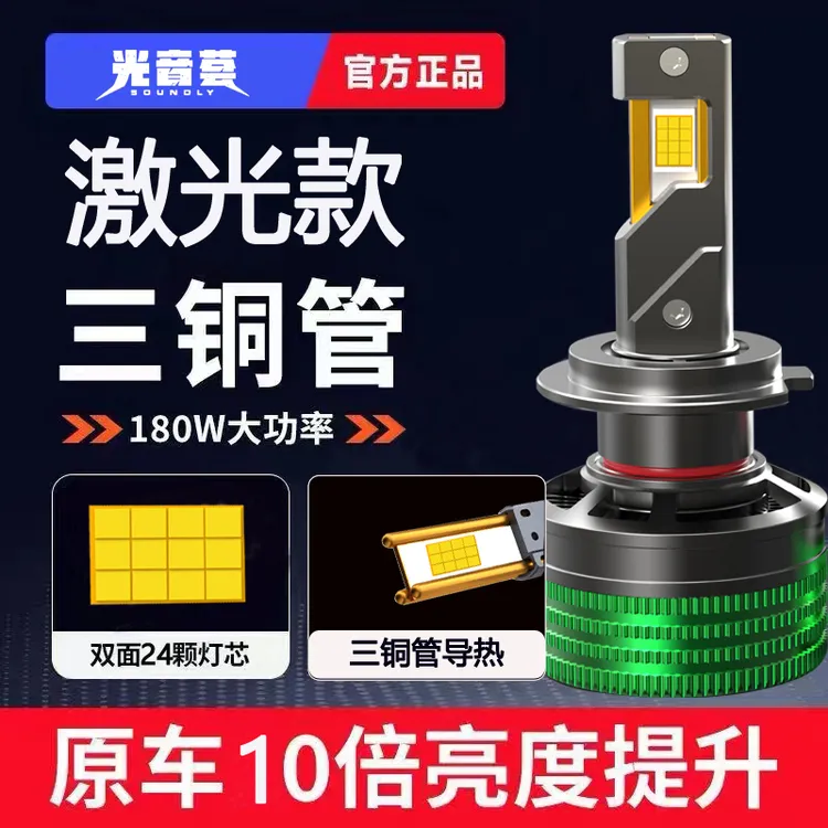 光音荟(7号)新品真三铜管激光款汽车LED大灯大功率LED车灯