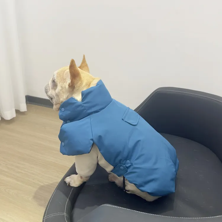 宠物狗狗冬季保暖棉衣胖狗法斗衣服英斗牛犬八巴哥夹克加棉衣外套