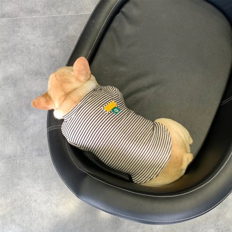 狗狗衣服春季条纹T恤 法斗泰迪雪纳瑞柴犬胖狗 中小型犬宠物衣服