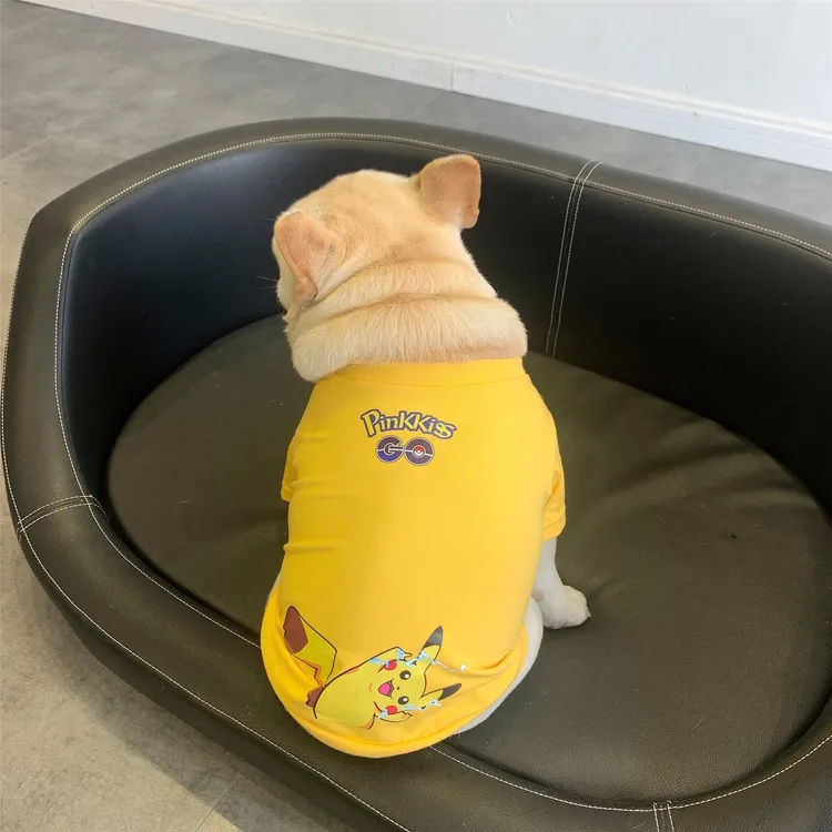 宠物狗狗法斗T恤 八巴哥泰迪比熊英斗胖狗衣服 小型犬薄款服饰