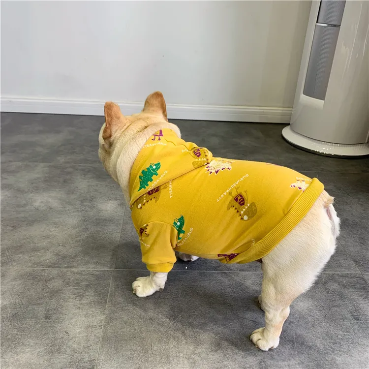宠物狗狗秋冬法国斗牛犬衣服法斗连帽衣英斗八巴哥加绒卫衣