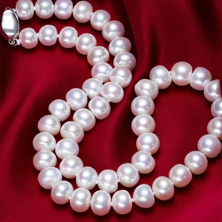 毛衣链新款正圆珠珠项链锁骨链正圆饱满送妈妈送婆婆