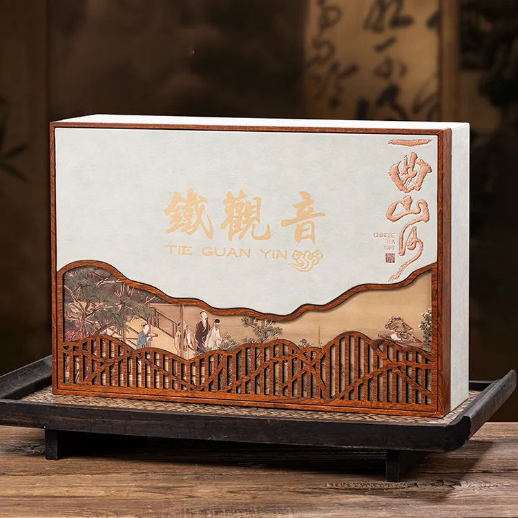 安溪传统手作铁观音兰花香2025春茶高档木质礼盒装过年礼品送长辈