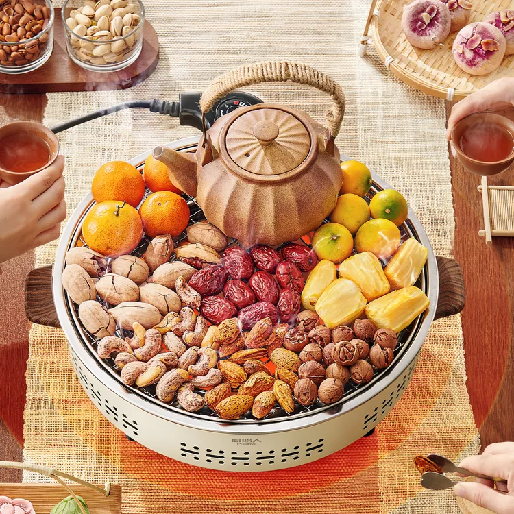 【原始人对味围炉】电碳两用围炉煮茶烤火炉器具全套烧烤炉家用围聚