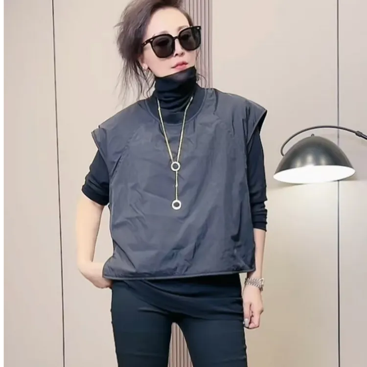 7966【薇语莎】秋季爆款时尚百搭休闲短款棉马夹