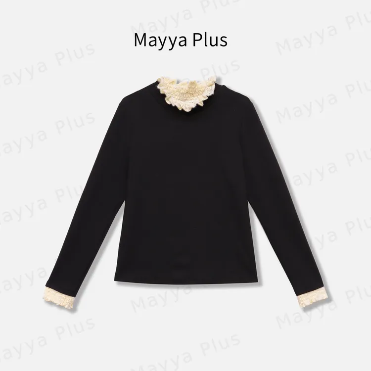 【可颂】Mayya Plus时尚新品轻奢气质显瘦百搭款针织上衣32448068