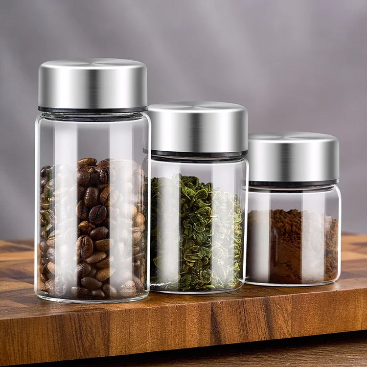 玻璃咖啡粉密封罐咖啡豆保存罐迷你便携食品级茶叶收纳储存罐子瓶