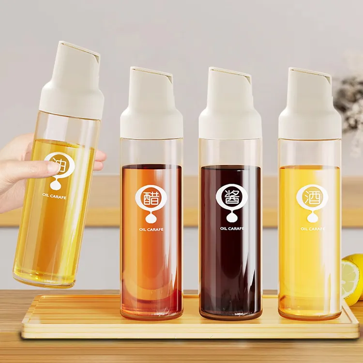 厨房油壶玻璃自动开合酱油醋瓶防漏油罐家用调味料瓶油壸重力油瓶