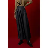 HERLAND她地 简约中长款宽松显瘦A字型高腰半身裙