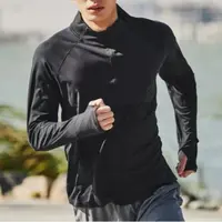 腔调十足！掌柜自留！春秋户外运动男士立领休闲半拉链长袖68108