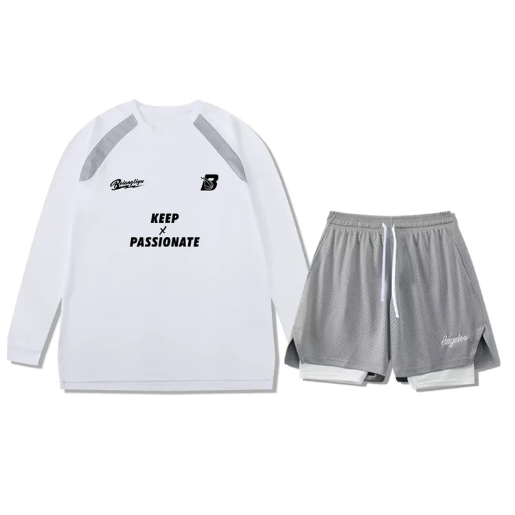 【秋冬优惠运动套装】长短袖速干运动套装篮球训练服健身跑步骑行服商品图