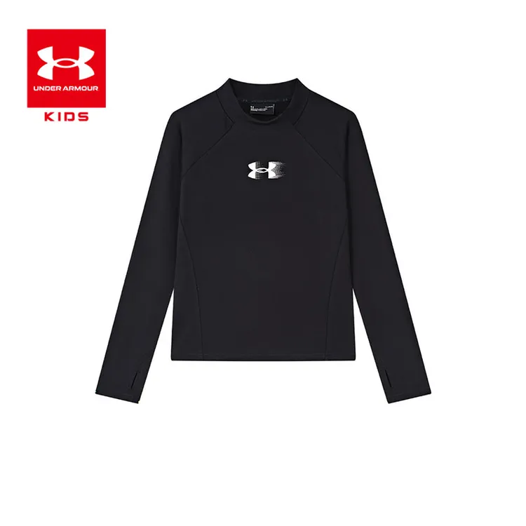 【安德玛童装上衣】男女童春秋圆领套头长袖宽松运动儿童休闲T恤