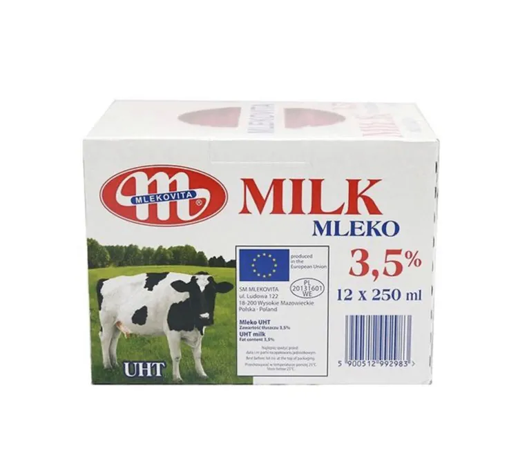 波兰原装进口牛奶妙可维Mlekovita全脂牛奶纯牛奶250ml*12盒妙亚
