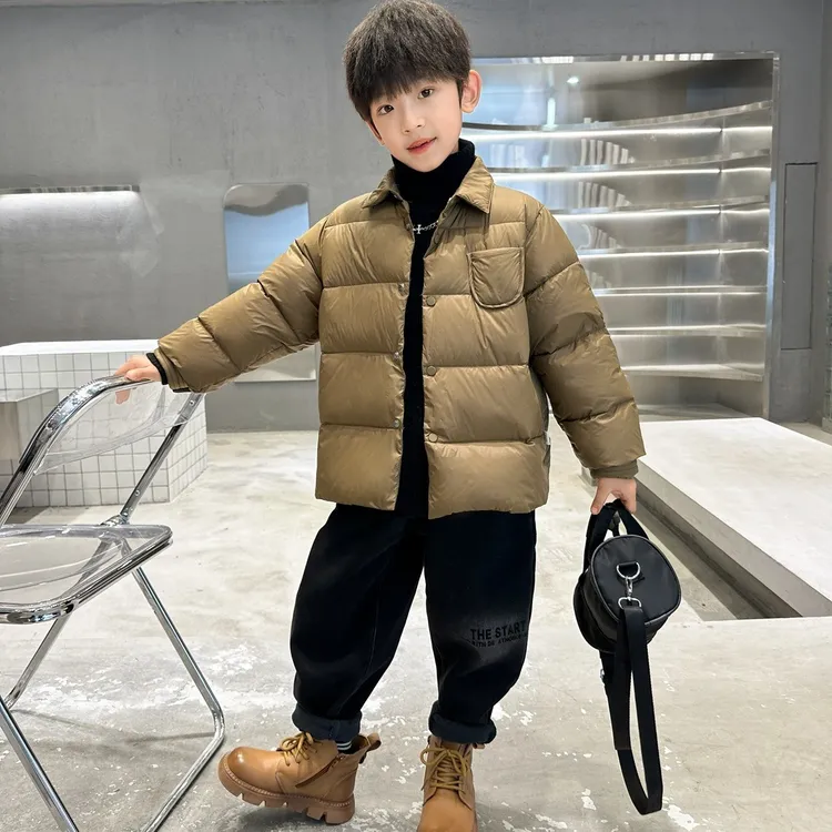 【中班仔品牌】男童90白鸭绒羽绒服中大童2025冬季儿童外套*37773