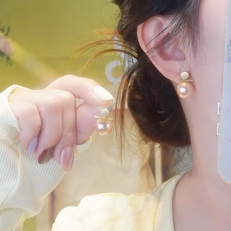 925银耳饰 20225新款珠珠耳钉小众轻奢高级气质两戴显温柔精致性