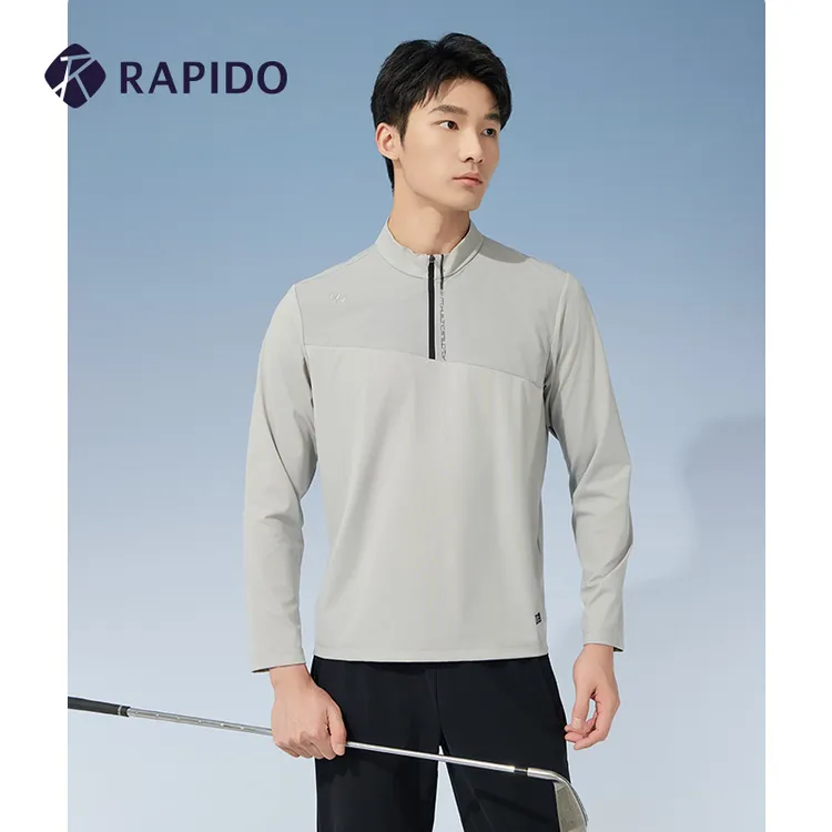 【早秋穿搭】RAPIDO雳霹道2025年男士轻薄半拉圆领长袖CN4741L01