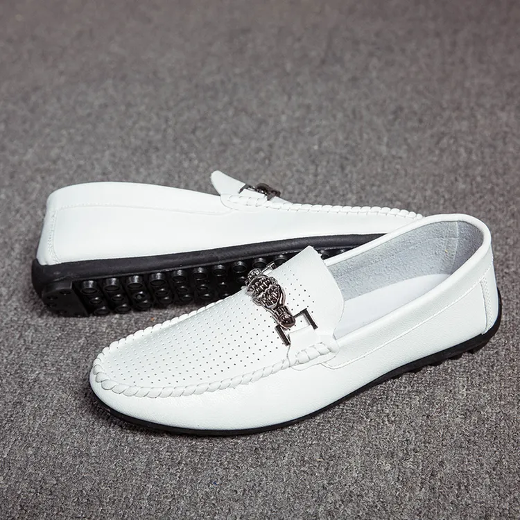 2025年秋季新款男鞋透气镂空韩版潮流懒人豆豆鞋男士休闲百搭潮鞋