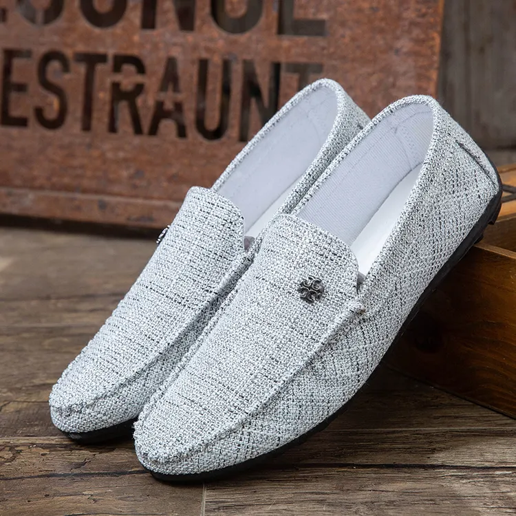 秋季老北京布鞋男士懒人鞋透气男鞋百搭豆豆鞋休闲潮鞋韩版帆布鞋