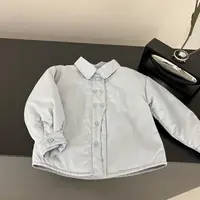 【小盆友现货】儿童秋冬季棉服外套韩版休闲男女童装夹棉衬衫8081