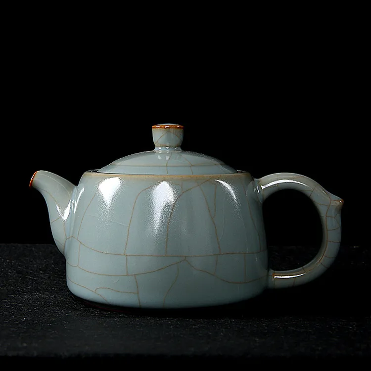 凝香阁仿古釉天青开片汝窑井栏壶家用陶瓷功夫茶具大号泡茶壶单壶