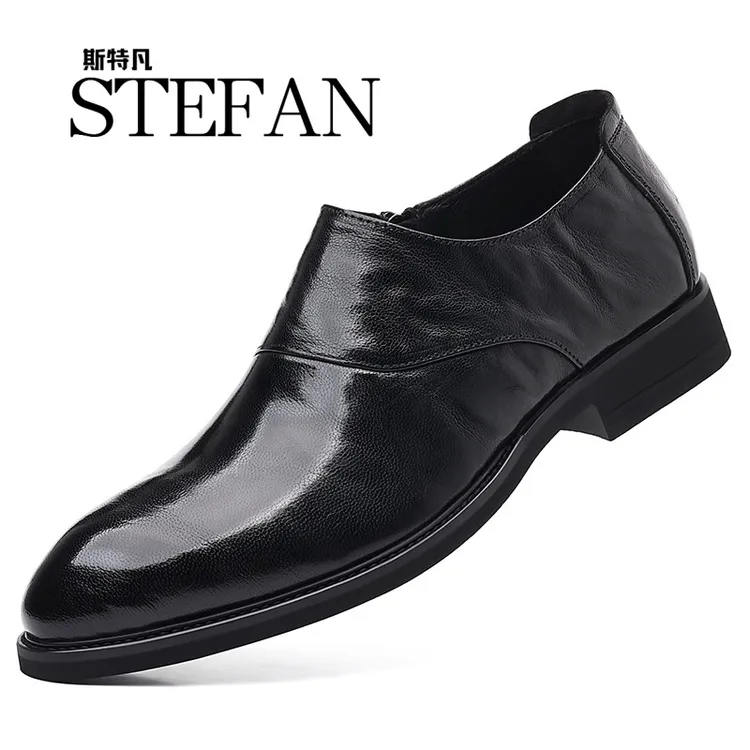 新款意式高端皮鞋男款商务正装羊皮男鞋软底休闲鞋正宗男士马丁靴