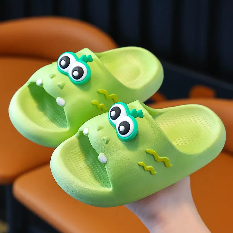 儿童凉拖鞋夏季新款男童女童浴室软底防滑卡通恐龙厚底居家拖鞋