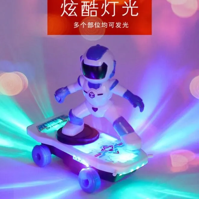 机器人孙悟空蜘蛛侠特技车翻滚玩具车电动机器人滑板车子