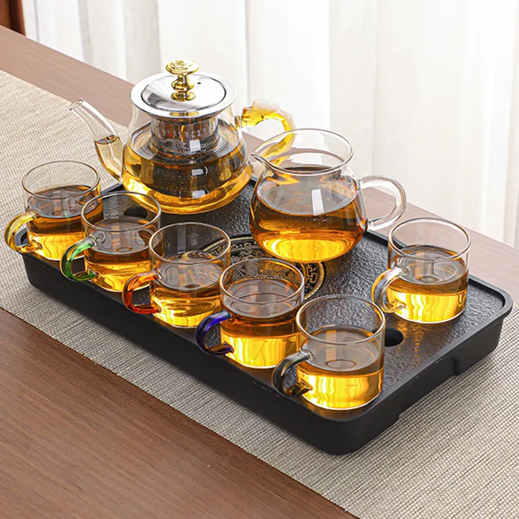 耐高温玻璃茶具套装茶盘高档功夫茶具茶杯办公室泡茶茶具茶台整套