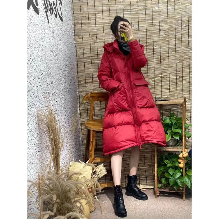 红色服女款时尚短款长款结婚大码外套女冬天新娘衣服棉衣棉服