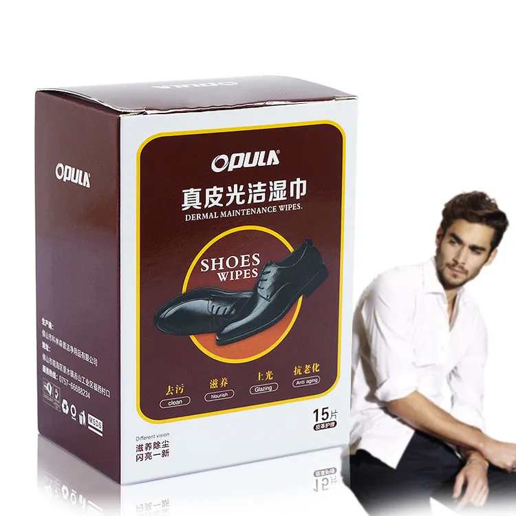 带有皮革护理湿巾用于沙发汽车内饰家具鞋子和包鞋子清洁套件