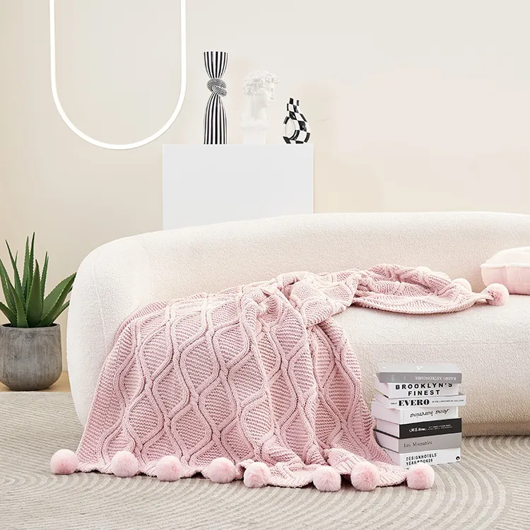 毛线小毯子毛巾被子沙发毛毯午睡毯手工针织毛毯盖被宿舍单人毛毯