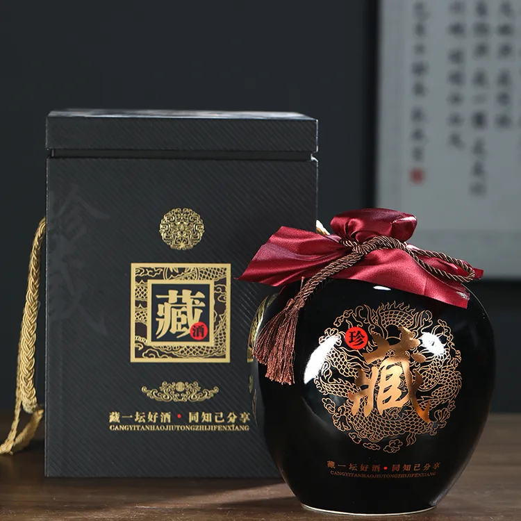 景德镇陶瓷酒坛空酒瓶1斤2斤3斤5斤10斤礼盒家用密封酒壶窖藏酒罐