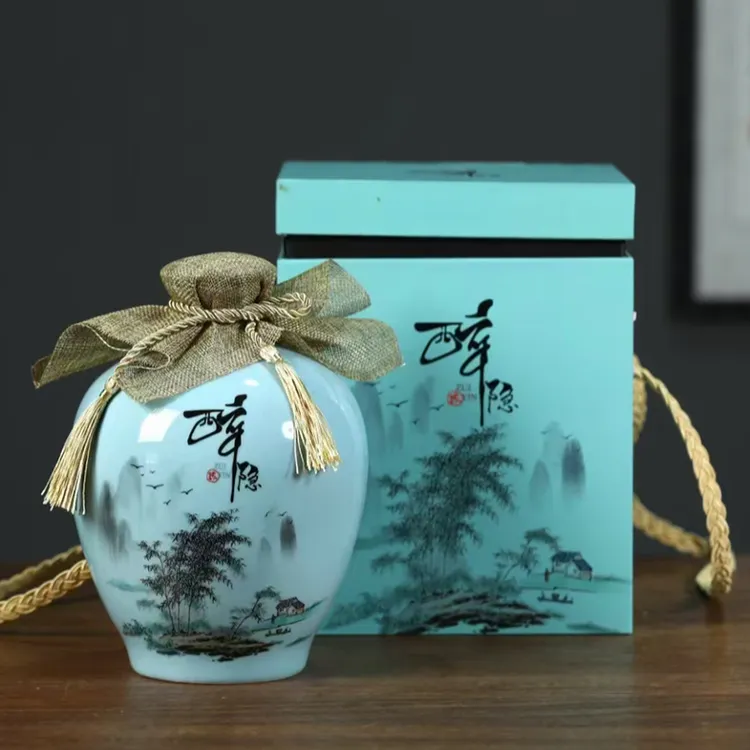 景德镇陶瓷空酒瓶泡酒坛1斤2斤3斤5斤10斤家用密封酒壶酒罐藏酒瓶