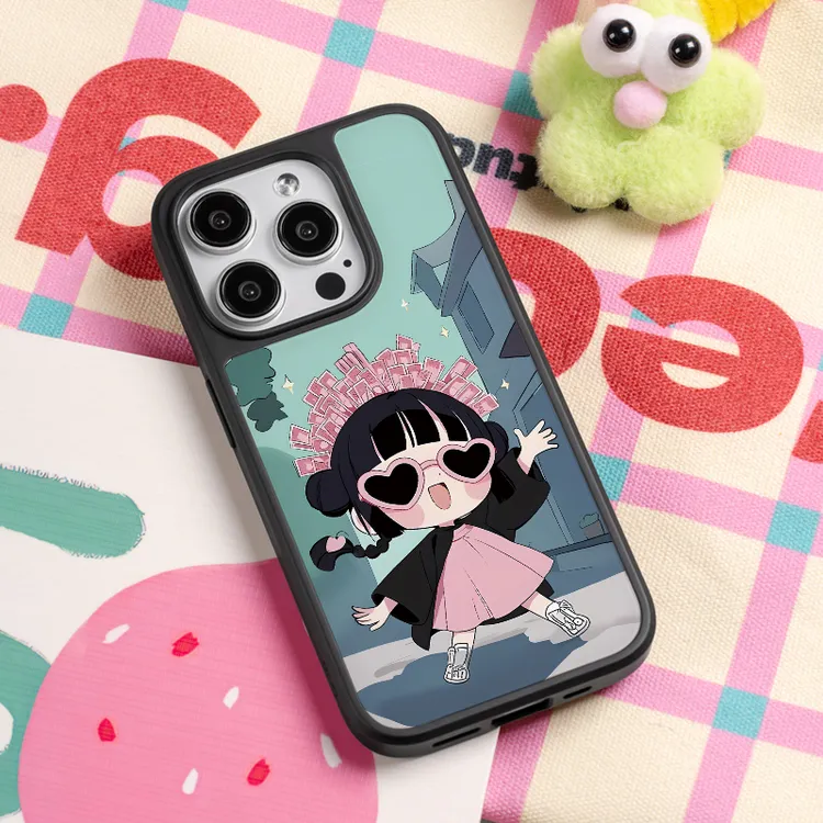 【财富女孩】磁吸AG玻璃适用苹果16promax手机壳iphone13/4套15防摔