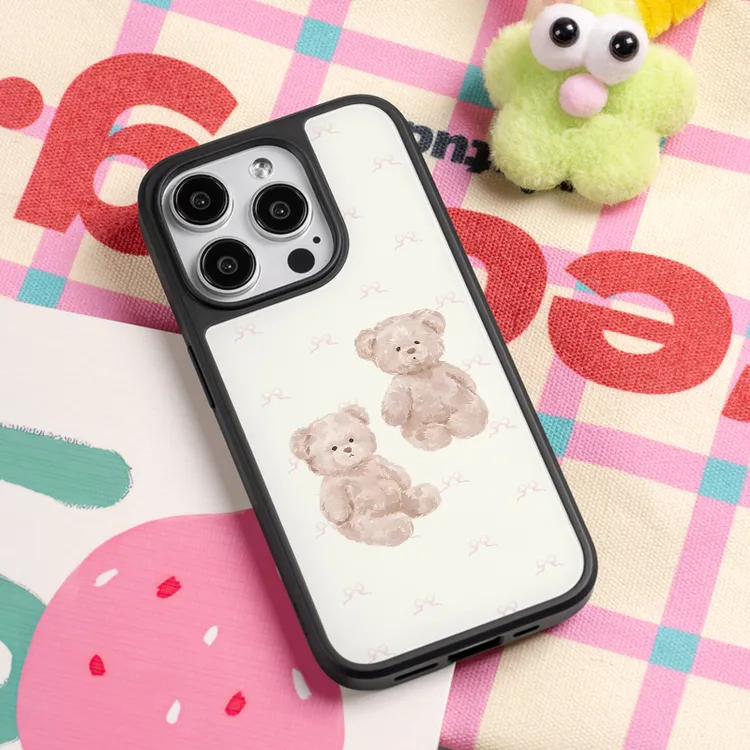 【两只小熊】磁吸AG玻璃适用苹果16promax手机壳iphone13/4套15可爱