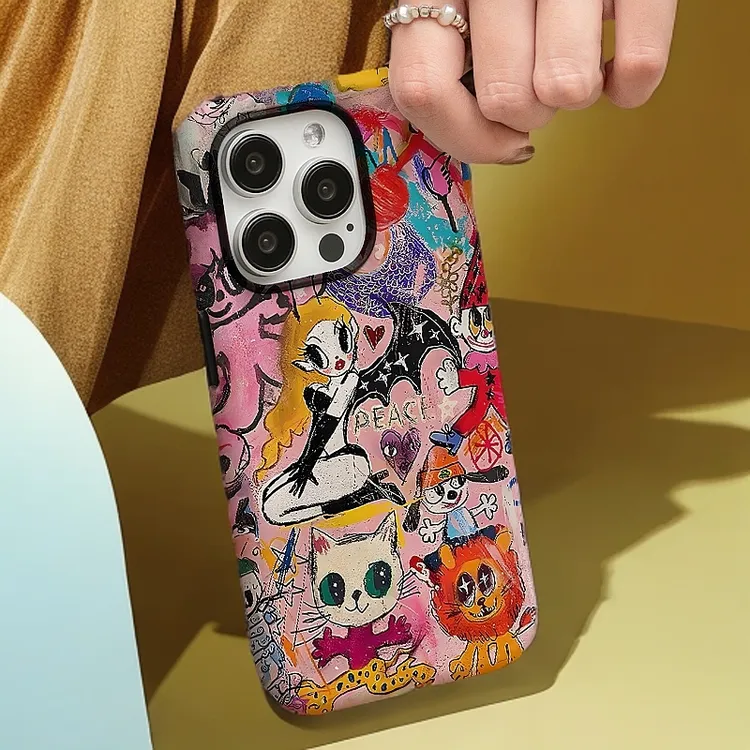【涂鸦怪兽】菲林二合一适用苹果16promax手机壳iphone13/4套15防摔