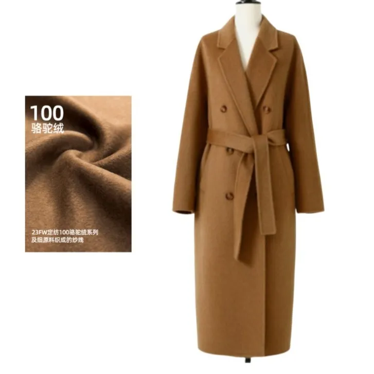 【丝璐定制..】100% 骆驼绒801 高端大衣 女士长款冬季88801