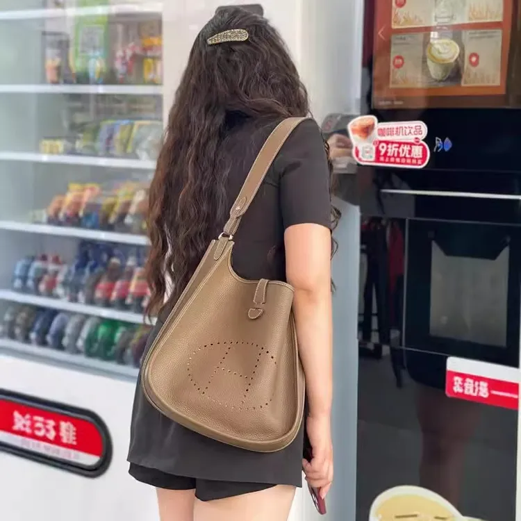 适用于爱马仕菜篮子picotin/伊芙琳肩带TC真皮单肩腋下改造单肩