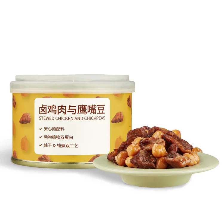 味蕾觉醒 卤鸡肉与鹰嘴豆 安心配料 无汤汁开罐即食 露营 双蛋白