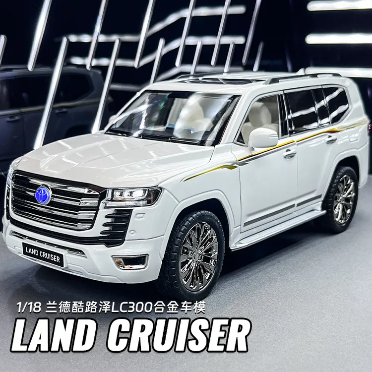 正版丰田兰德酷路泽LC300合金车模1:18仿真汽车模型收藏摆件玩具