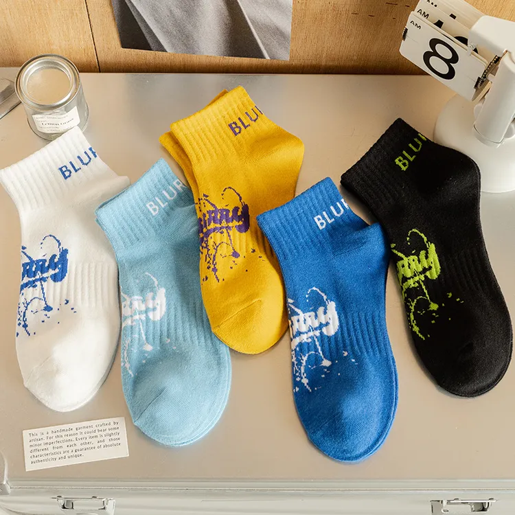 短袜子男孩夏季纯棉防臭中筒袜吸汗运动小初高中学生全棉中邦棉袜