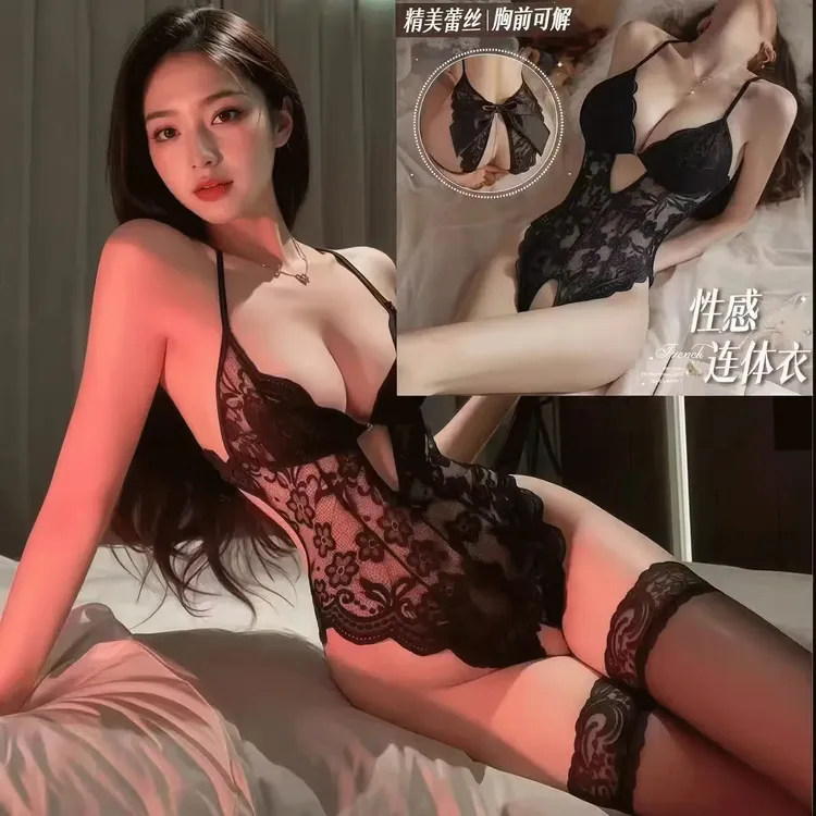 【魅姬战袍】性感蕾丝带胸垫纯欲薄款聚拢火辣修身显瘦气质镂空A2