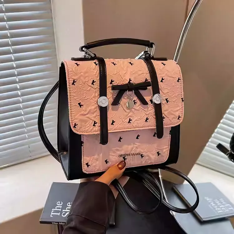 法式2025新款女包休闲可爱通勤手提包时尚潮流日常洋气质感双肩包