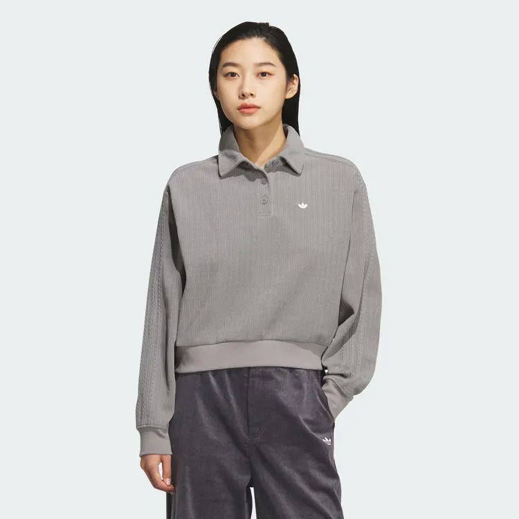adidas/阿迪达斯女子CHENILLE POLO 针织运动POLO衫 KS5981