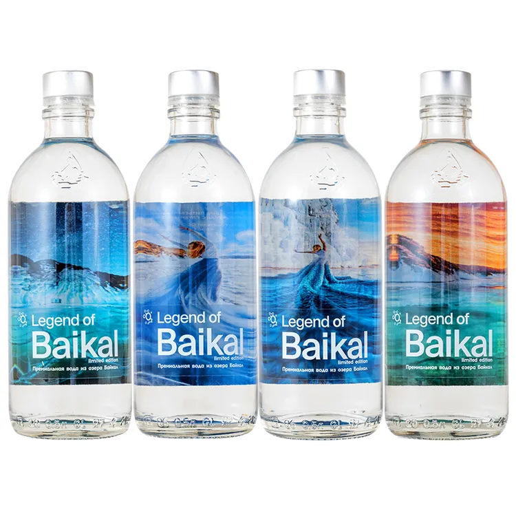 买一箱送一箱俄罗斯进口丽珍贝加尔天然饮用水750ml 500ml/玻璃瓶