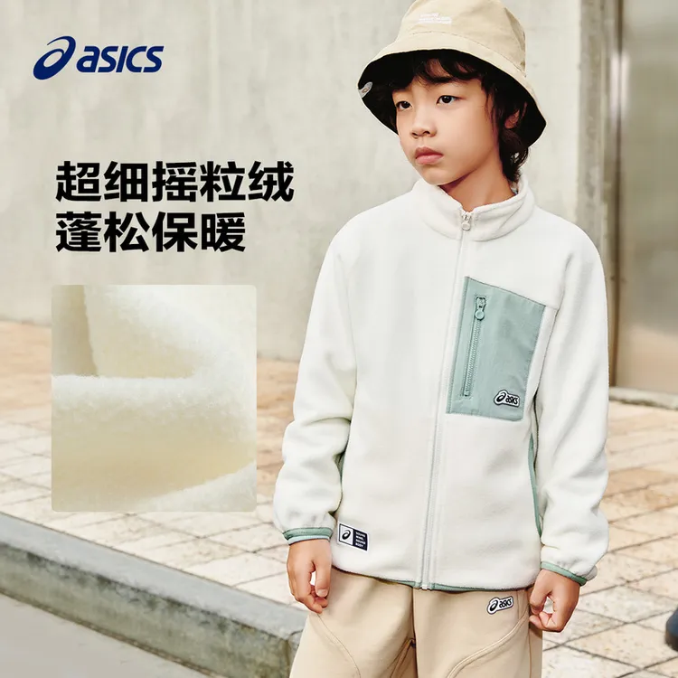Asics/亚瑟士长袖圆领厚摇粒绒卫衣2024年秋冬新款331251053093