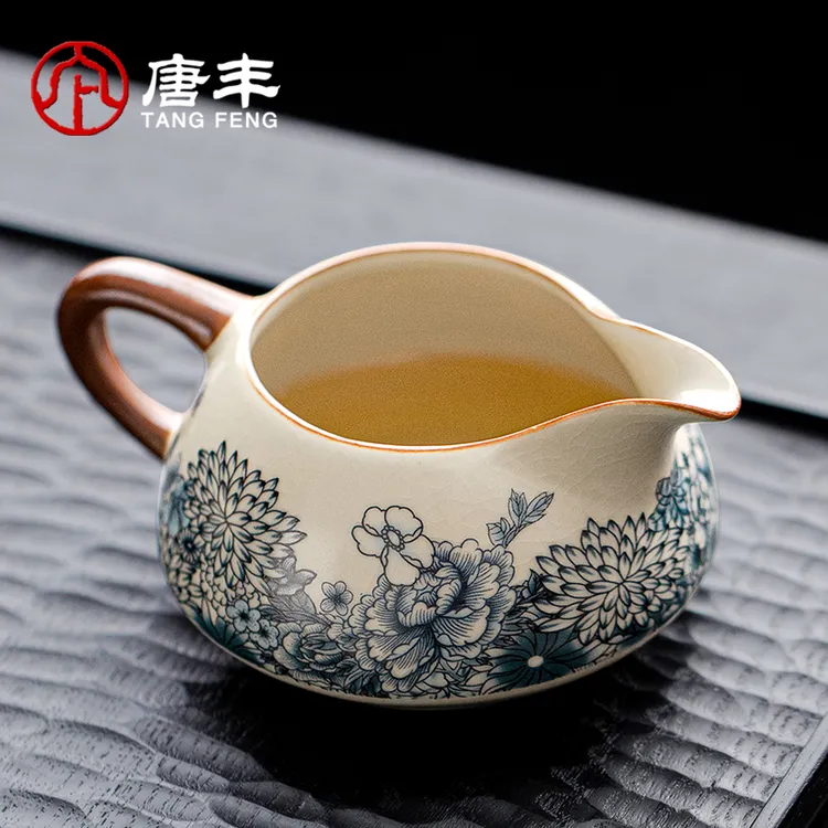 唐丰2026新款汝窑石瓢公道杯单个家用办公分茶器大容量防烫公道杯