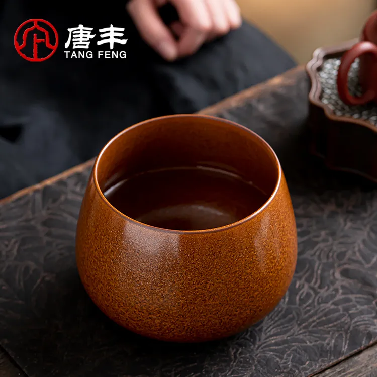 唐丰窑变茶渣缸家用客厅日式大容量茶叶缸废水桶家用功夫茶道配件