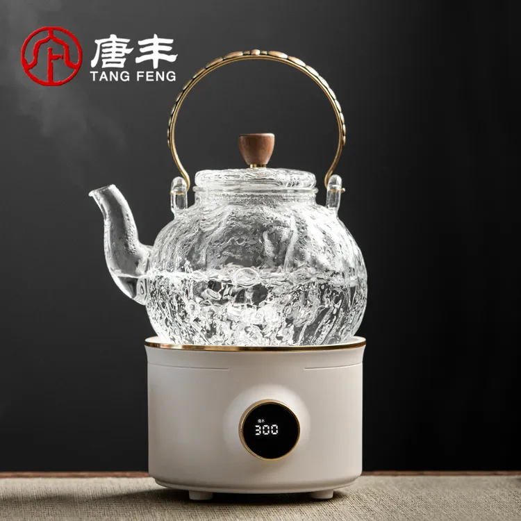 唐丰玻璃烧水壶泡茶全玻璃煮水壶电陶炉煮茶壶煮茶器煮茶炉提梁壶